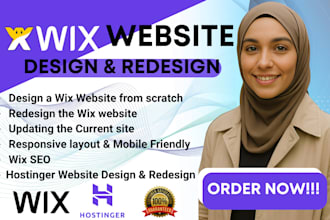 build professional wix website design and redesign wix website hostinger website