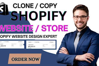 clone shopify store, design shopify website, create dropshipping store