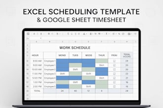 create excel scheduling template, work schedule tracker, google sheet timesheet