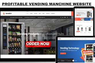 design profitable vending machine website vending atm website vending store
