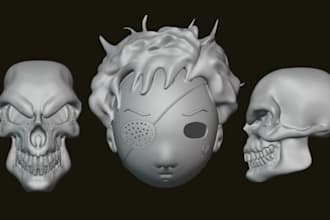 sculpt 3d mask 3d helmet cosplay mask 3d cosplay props mask for 3d printing