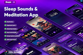 build meditation app, sleep sounds app, relax music app, inspiration fitness app