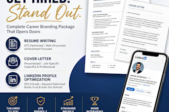 write your resume, cover letter and linkedin profile optimization