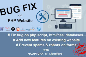 fix a bug on your php website