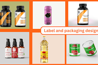 design bottle supplement label juice food packaging bottle label sauce can label