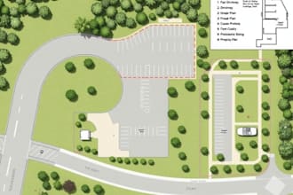 draw driveway , site plan , parking layout , grading plan pe stamp, property map