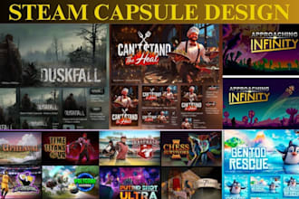 do steam capsule art game banner game ui game poster game logo steam graphics