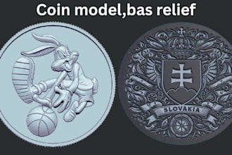 do 3d coin model 3d bas relief cnc design medallion  pendant jewelry design