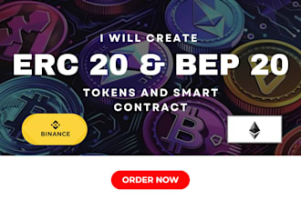 create erc20, bep20, polygon custom tokens and smart contract