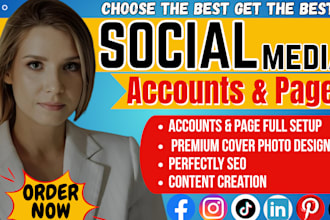 professionally create and setup all social media account and page