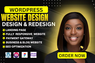 build, rebuild, responsive  wordpress website design or redesign modern website