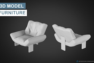model furniture in 3d for archviz