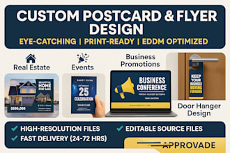 design postcards flyers door hangers rack cards and brochures