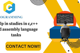 get help in studies in c, and assembly language tasks