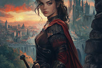 illustrate a professional book cover fantasy