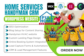 design home services website hvac lawn care handyman pest control locksmith crm