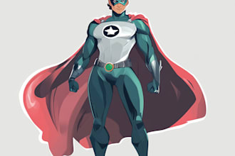 draw you a dc or marvel style comic book superhero