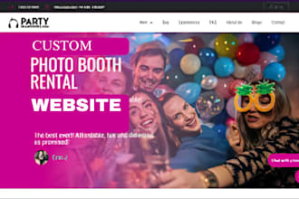 build photo booth website party rental website 360 overlay photo booth template