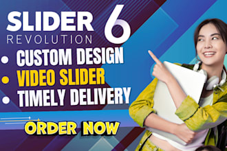 design or fix revolution slider or slider revolution