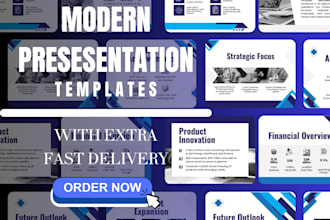 create modern and editable powerpoint presentation templates