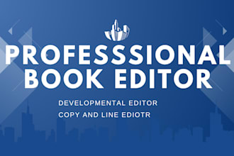 devlopmental and copyedit your nonfiction fiction memoir ebook