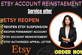 do etsy reinstatement, etsy appeal letter live chat, reopen permanent suspension