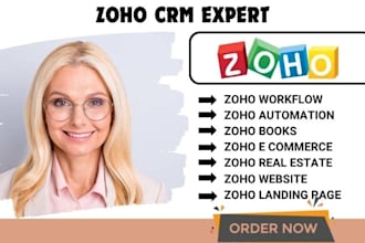 setup zoho real estate zoho automation zoho flow zoho books zoho sites