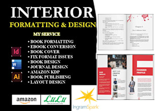 interior book formatting ebook layout design for amazon kdp, ingramspark, lulu