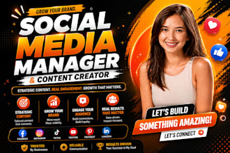 be your professional social media manager and content creator