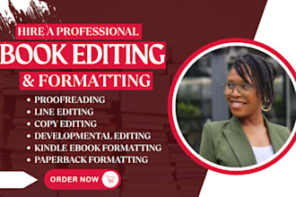 proofread, line edit, format your fiction and nonfiction book for kindle ebook