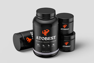 do product label design, redesign product label supplement bottle label design