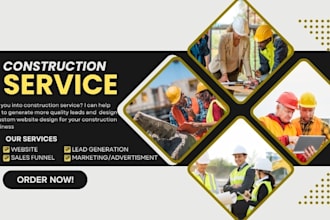 design contractor websites and landing pages for construction and roofing leads