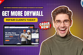 build a drywall repair website for contractors in wordpress