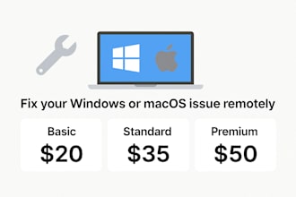 fix windows or macos issues remotely including outlook, email, m365 support