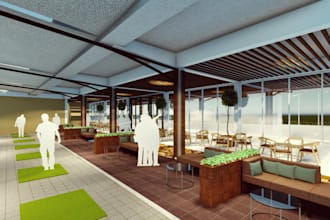 craft 3d golf simulator,exact rooms design,3d space,enscape rendering,gym arena