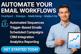 hubspot klaviyo mailerlite mailchimp scheduled workflow triggers sequences