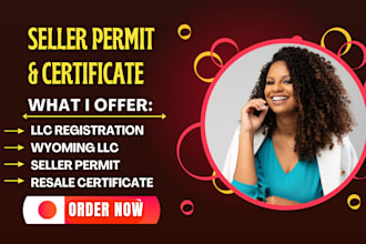 provide resale certificate, seller permit, sales tax exemption, llc in any state