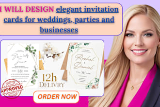 design elegant invitation cards for weddings, parties and businesses