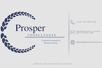 prepare UK year end accounts vat returns payroll and self assessments