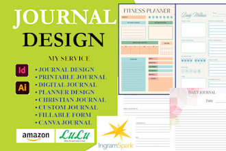design custom printable digital hyperlink journal, low content canva workbook