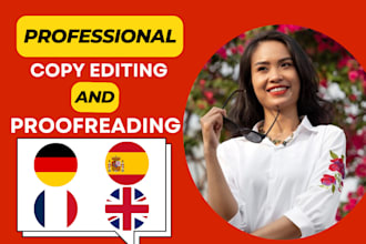 proofread, edit your spanish german french, text book, document, website