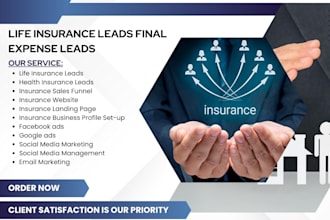 generate life insurance leads, final expense leads and insurance website