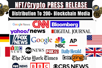 be your media publicist and publish your crypto press release