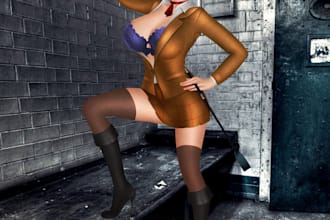 draw and animate character 2d erotic art, pinups, nsfw, anime, fan art, portrait