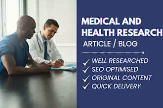 write SEO optimized health and wellness blog articles