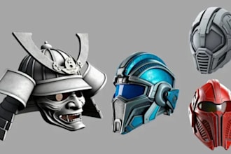 sculpt custom 3d mask 3d helmet cosplay mask armor weapon props for 3d printing