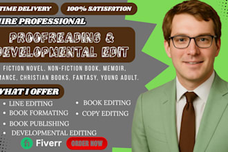 proofread, grammar check and copy edit fiction and non friction story manuscript