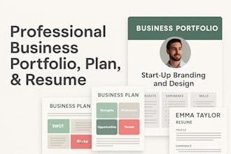 design a modern business portfolio or company profile
