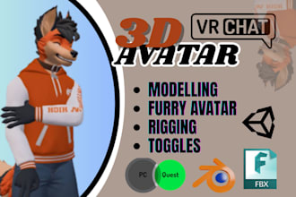 custom vrchat avatar vr character nsfw vrc furry avatar retexture vtuber