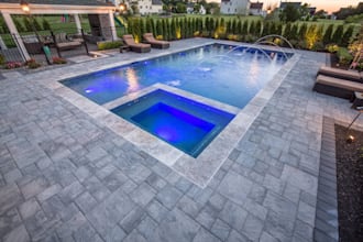 do landscape backyard garden design, pool, patio, pergola, gazebo deck rendering